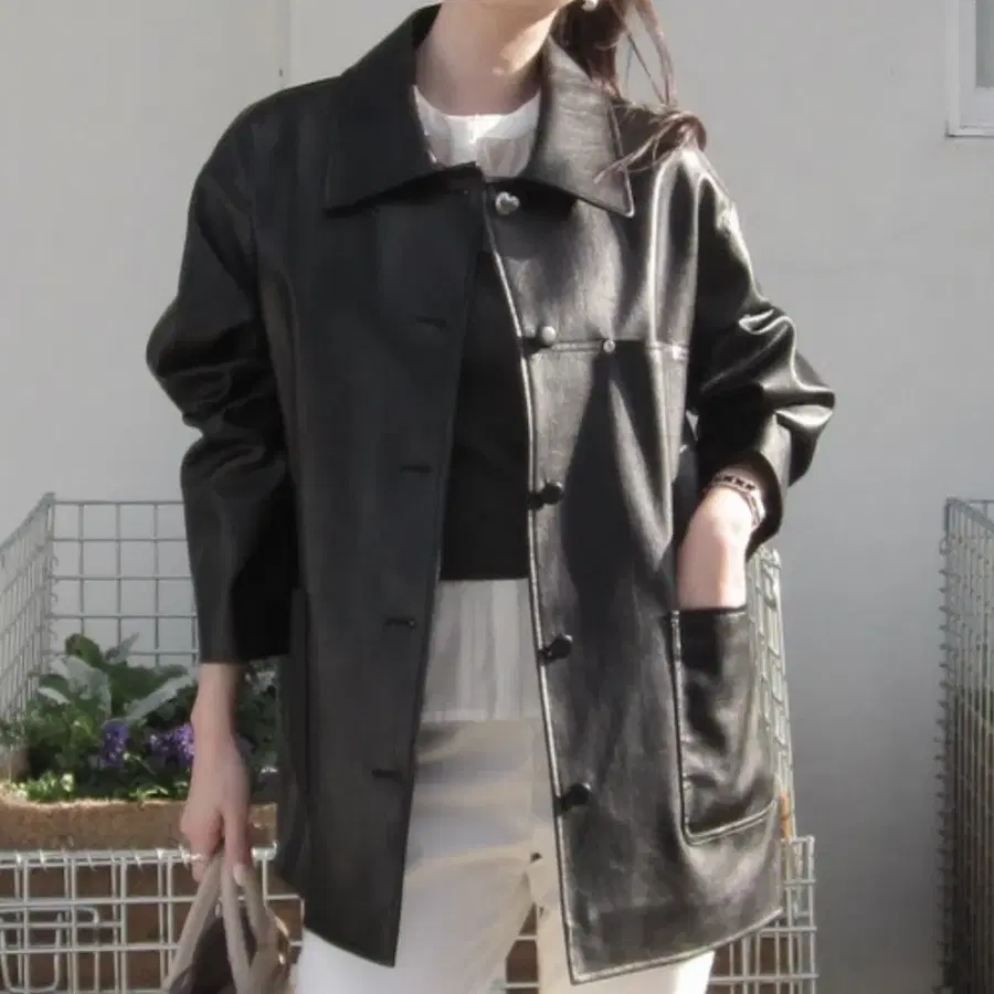 드로우핏 레더자켓