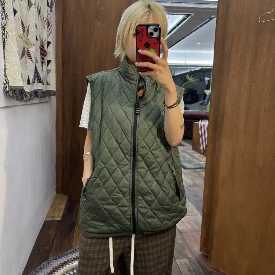 90s GAP 갭 올드스쿨 리버시블 경량 패딩조끼 h659