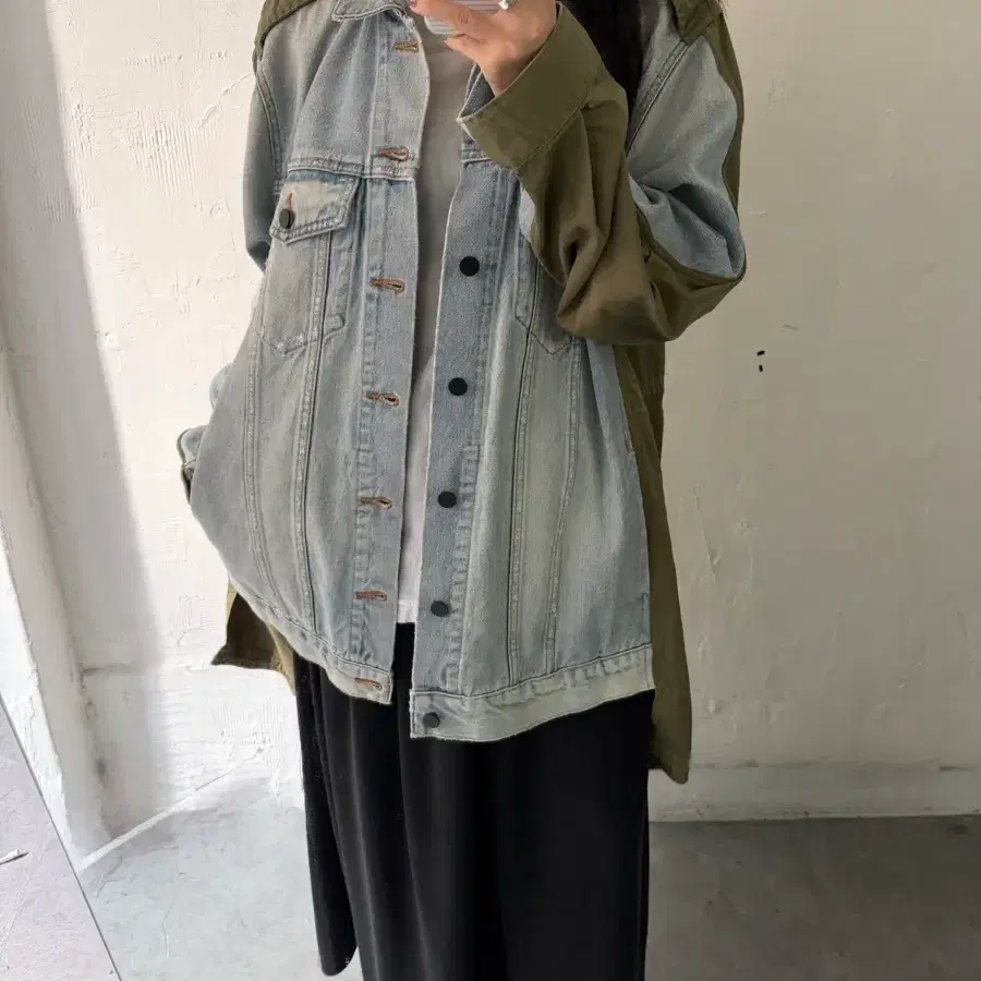 Alexander Wang 알렉산더왕 데님 믹스 야상 자켓