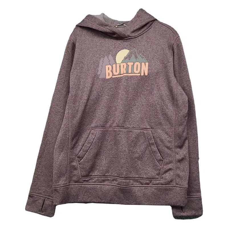 버튼 BURTON 브라운 빈티지 그래픽 프린팅 보드 후드티 XL