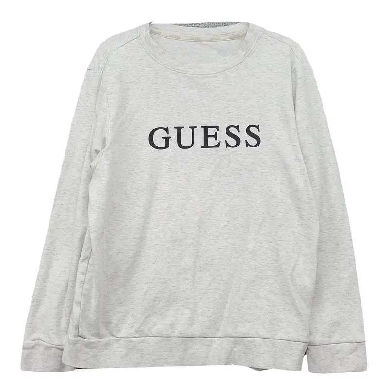 게스 GUESS 라이트그레이 코튼 그래픽 로고 캐주얼 맨투맨 95(M)