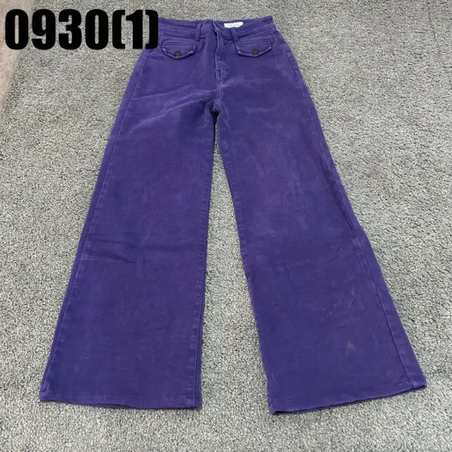 delumine 퍼플 와이드 팬츠