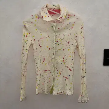 TSUMORI CHISATO 컬러풀 페인트 패턴 긴팔 셔츠 블라우스