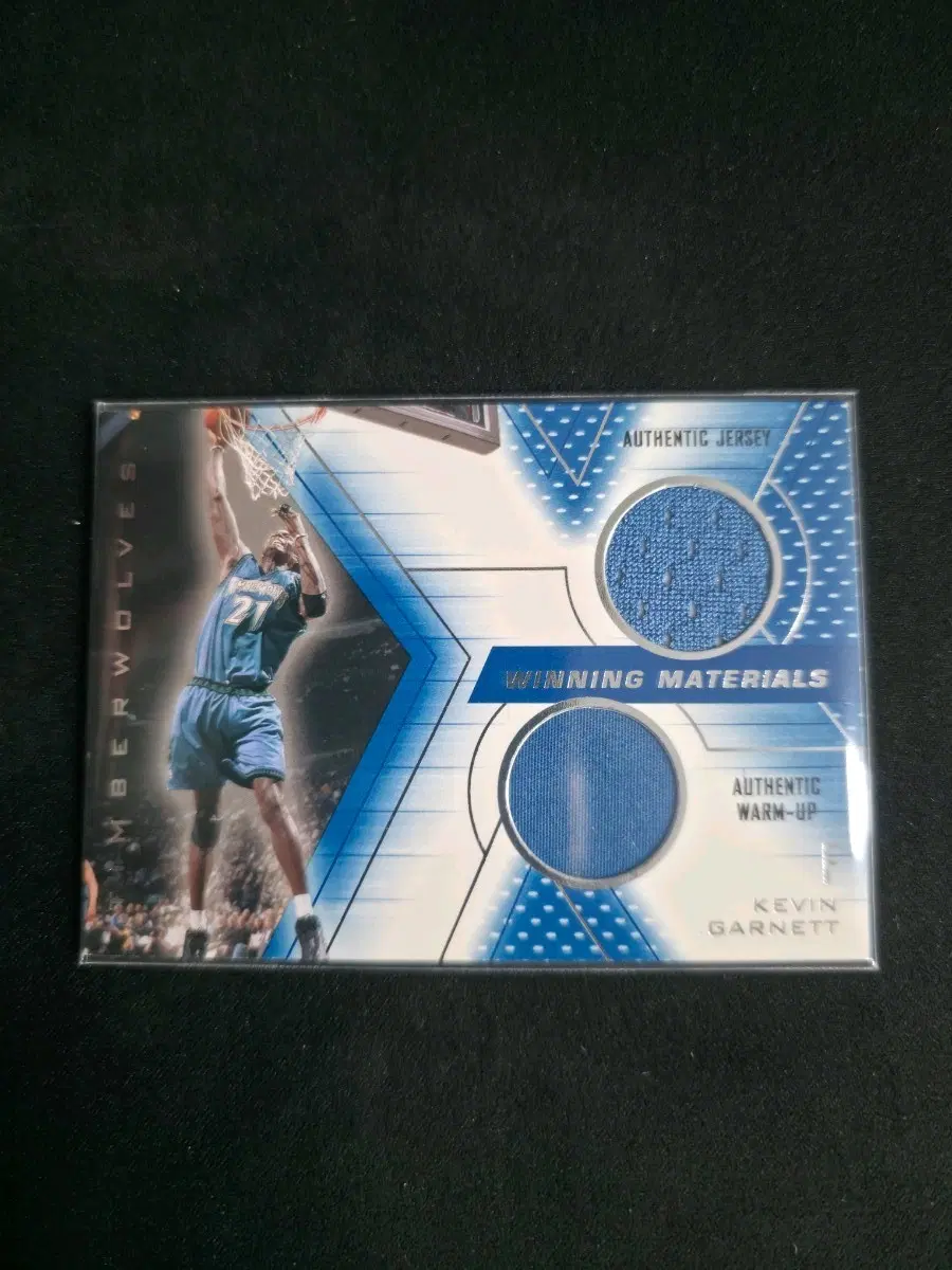 2001-02 SPX Winning Materials Dual Game Used Jersey Kevin Garnett #KG