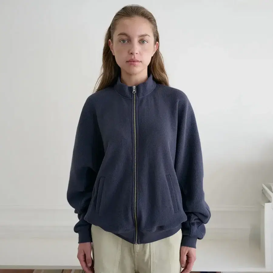 오어 ore Raglan Waffle Jumper_navy