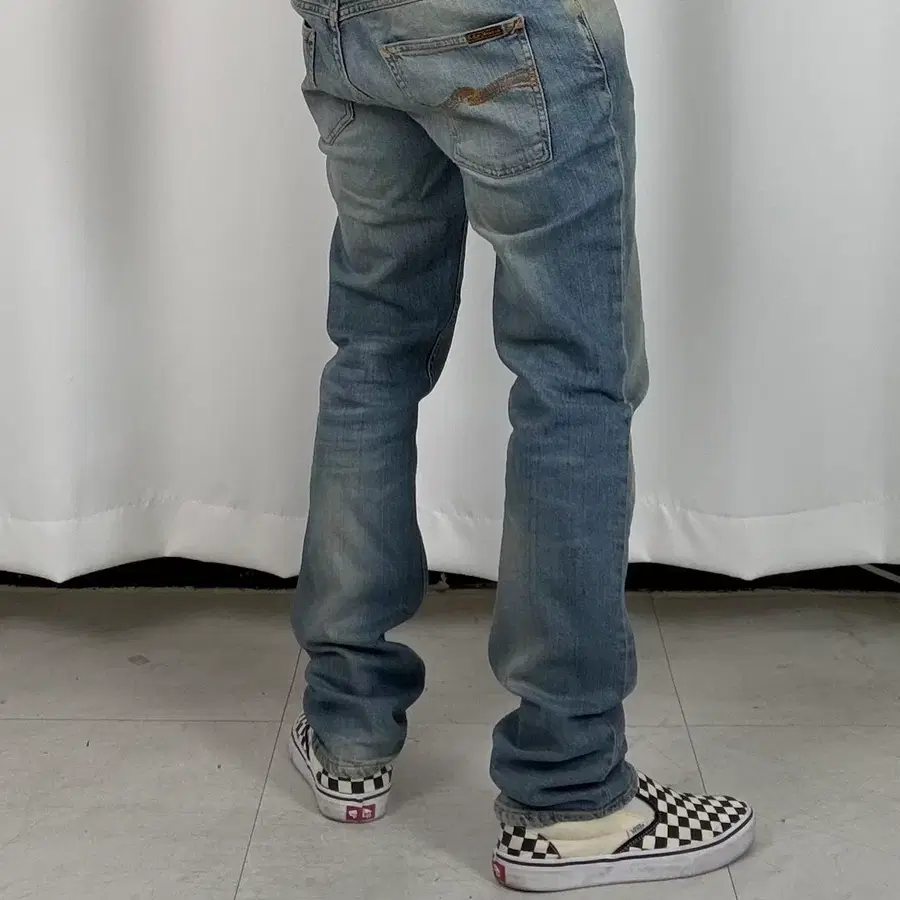961) 누디진 씬핀 워싱 데님