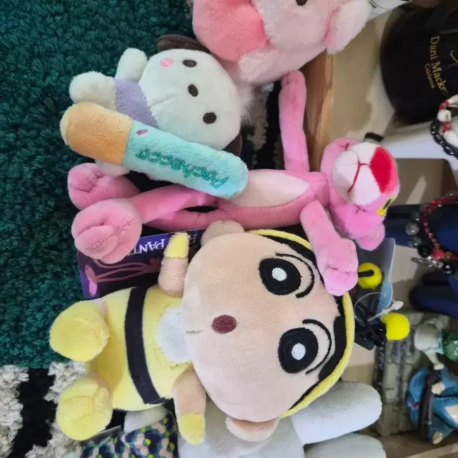 핑크팬더 봉제인형 짱구 인형 꿀벌 인형 세트