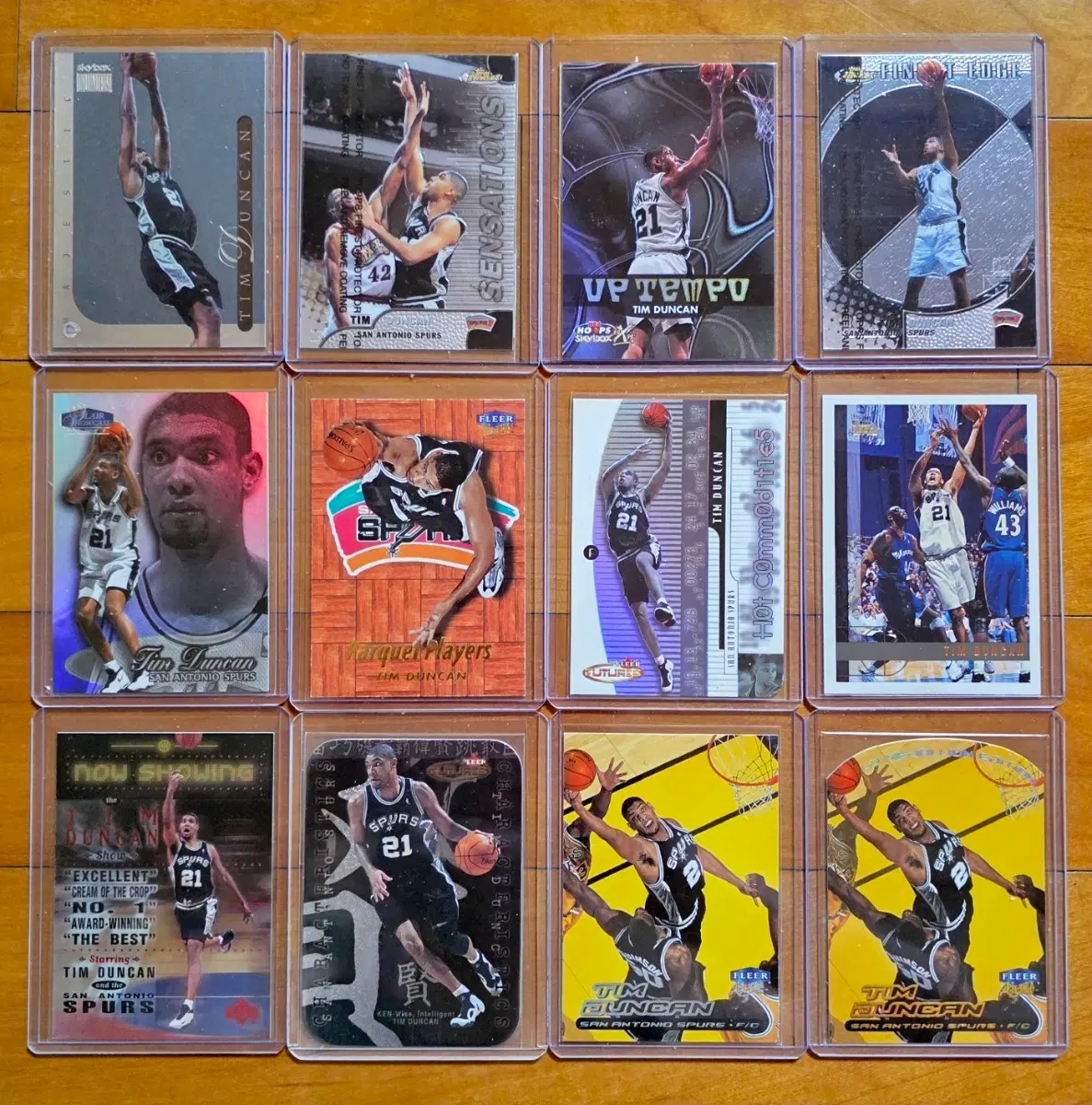 팀 던컨 Tim Duncan 농구카드 12장 일괄 인서트 루키 다이컷 포함