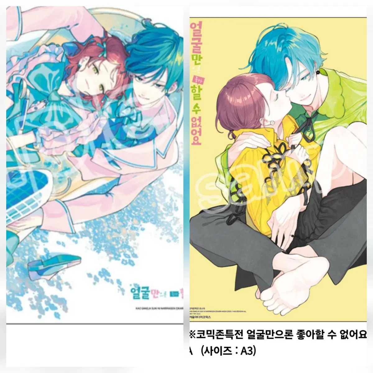 (구해요) 얼굴만으론 좋아할 수 없어요 포스터 2종 각 만삼천원