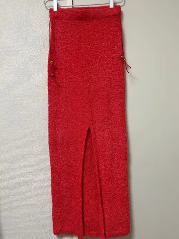 NKNIT dry shaggy KNIT long skirt 롱 스커트