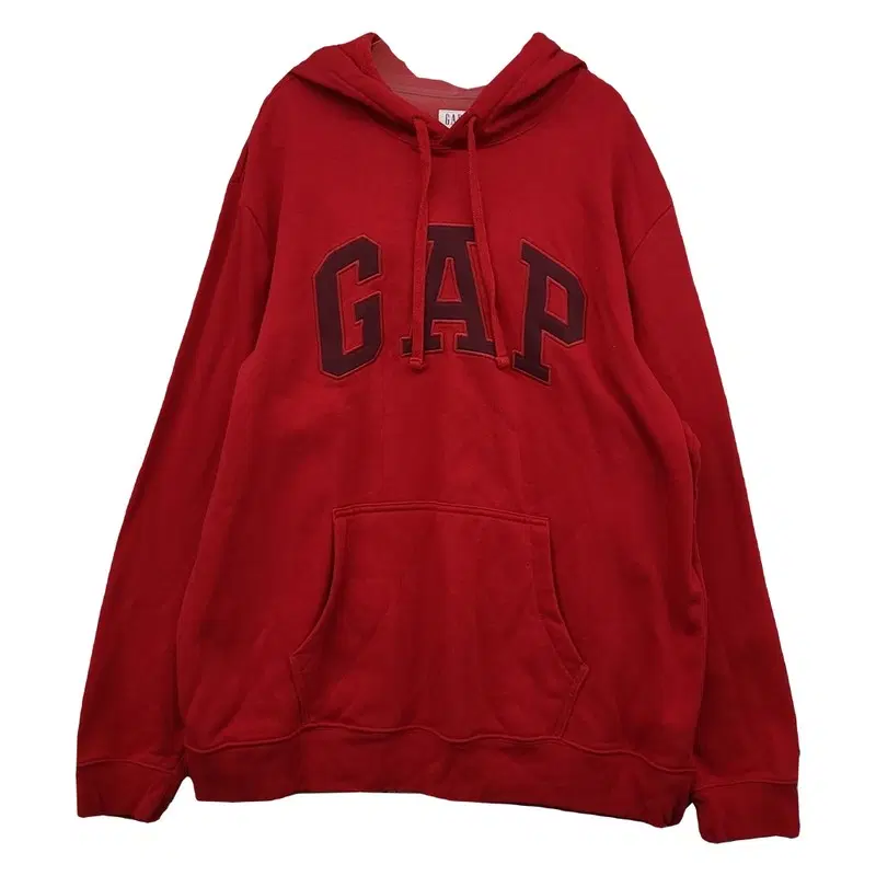 갭 GAP 레드 코튼 시그니처 로고 프린팅 캐주얼 후드티 XL