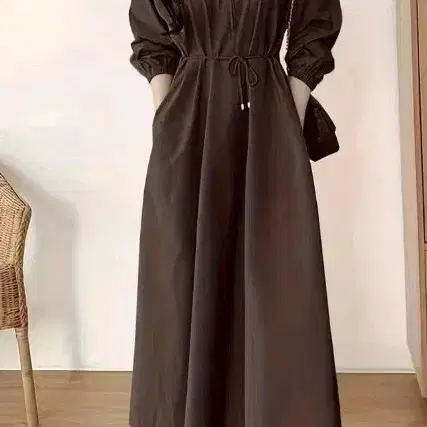 지퍼 롱 원피스