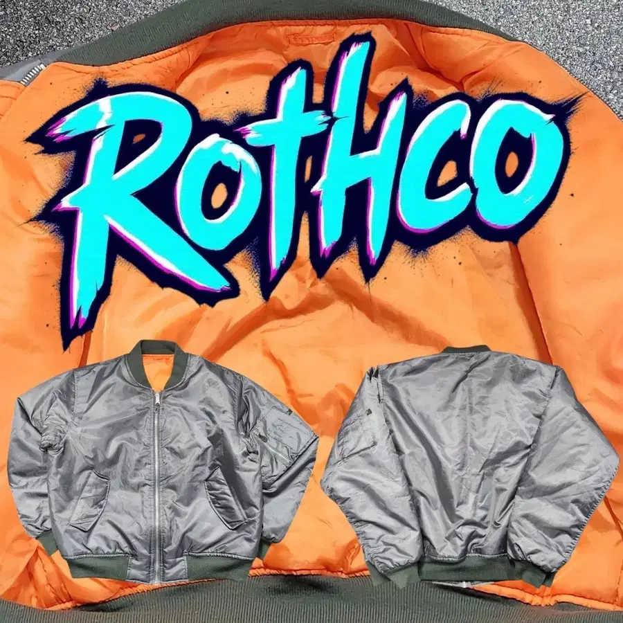 로스코 ROTHCO 건메탈 MA-1 플라이트 항공점퍼 자켓 2XL