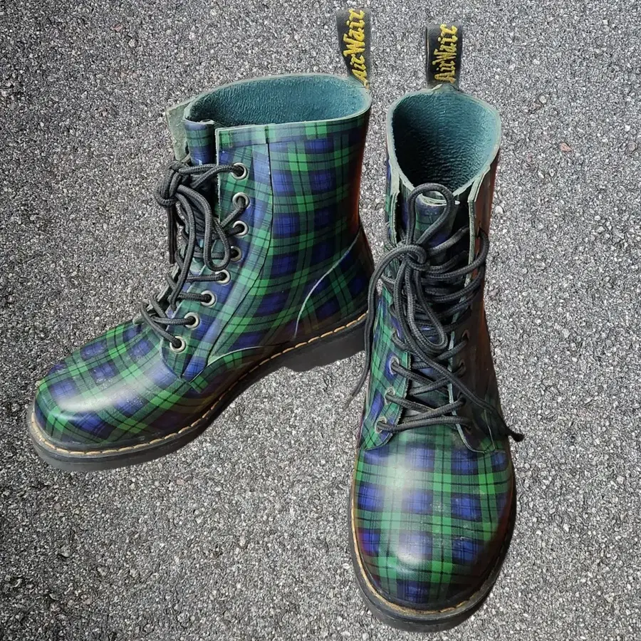 닥터마틴 Dr. Martens 드렌치 타탄체크 웰링턴 레인부츠 (260mm)