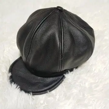 새상품급 Req Hatter 렉하터 램 가죽 헌팅 캡 블랙 M