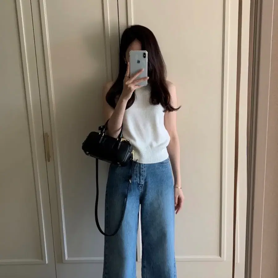 Aisle아일 바넷 와이드 데님 숏S