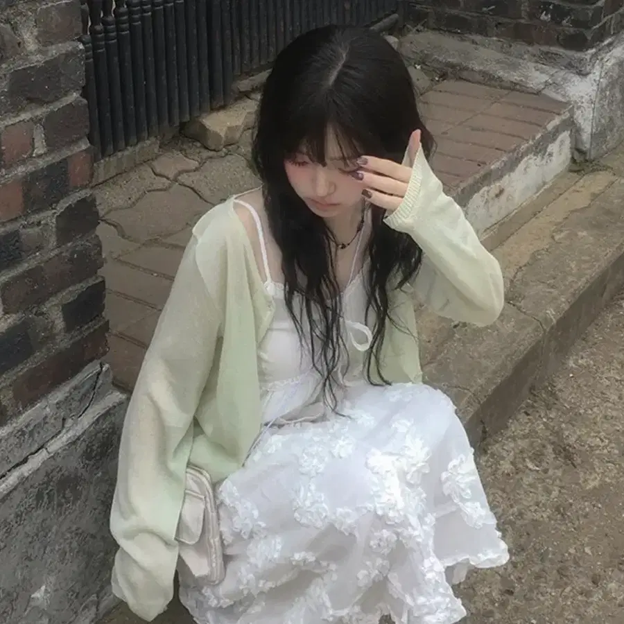 에이블리 시스루 기본 데일리 가디건