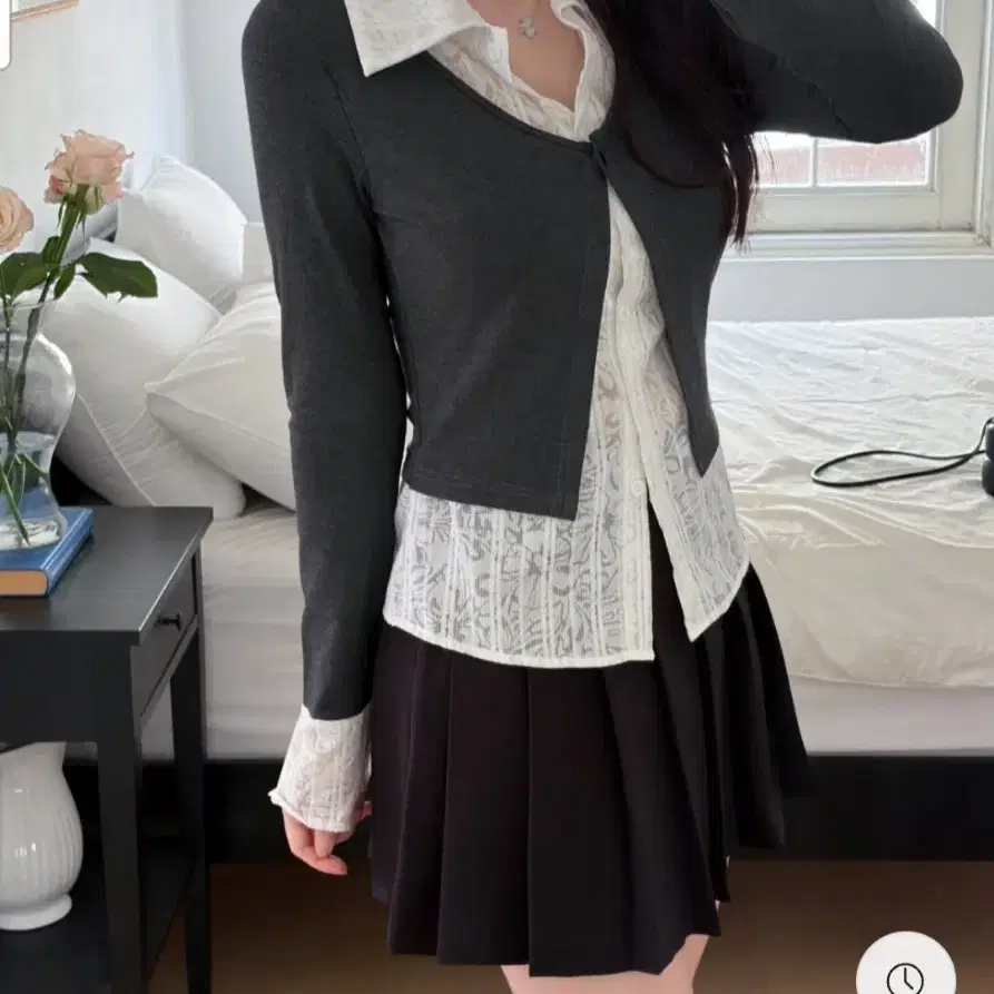 멀리뉴 블라우스 가디건