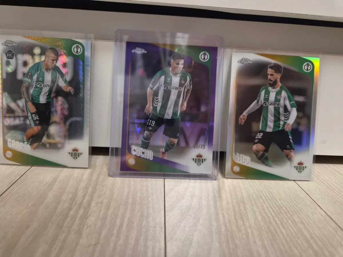 Topps 크롬 레알 베티스 파블로 가르시아 리플 / 쿠초 75한정 / 이스코 리플