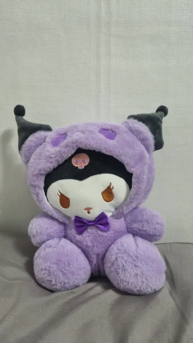 쿠로미 인형 보라색 리본 후드