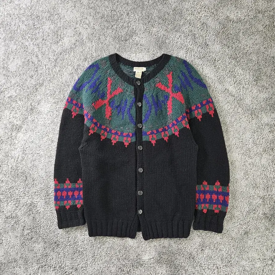 90's Banana Republic 패턴 니트 가디건
