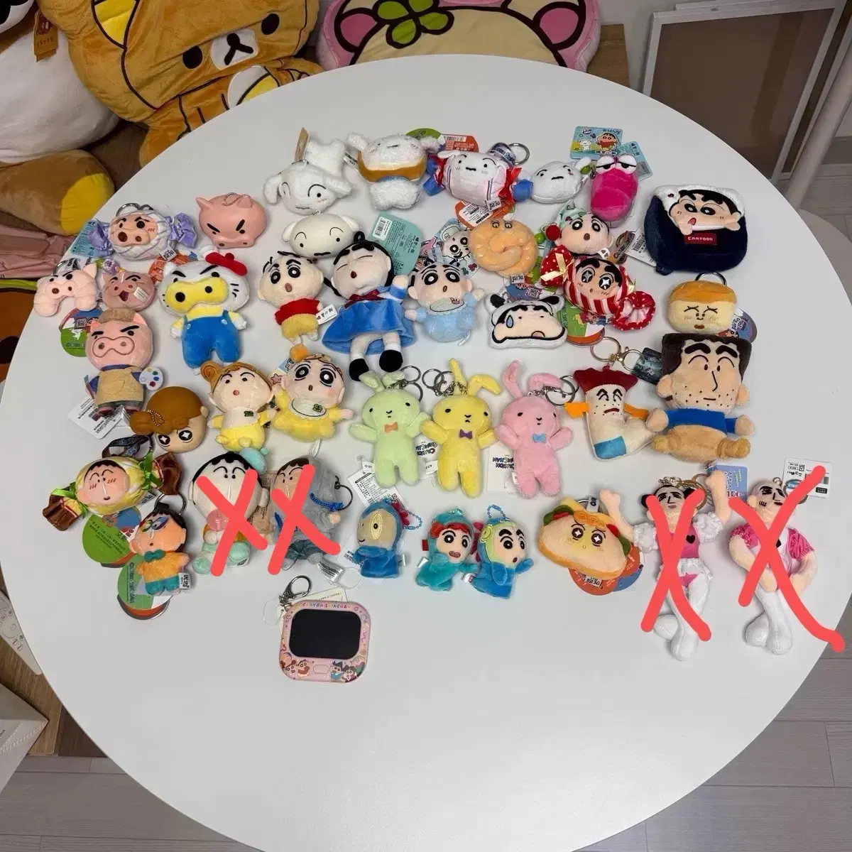 짱구 인형 키링 (짱구,맹구,흰둥이,짱아,신형만,훈이,중성마녀,유리,유리토끼,부리부리대마왕)