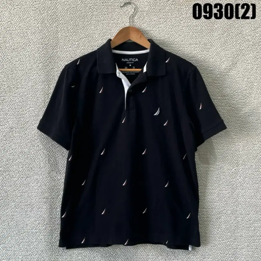 NAUTICA 클래식 핏 폴로셔츠 블랙 m