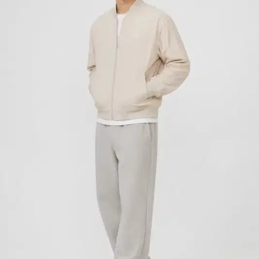 남L/나이키 22FW 크림 코튼 집업 자켓 (사진참고)
