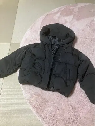후드 부착 숏 기장 다운 자켓