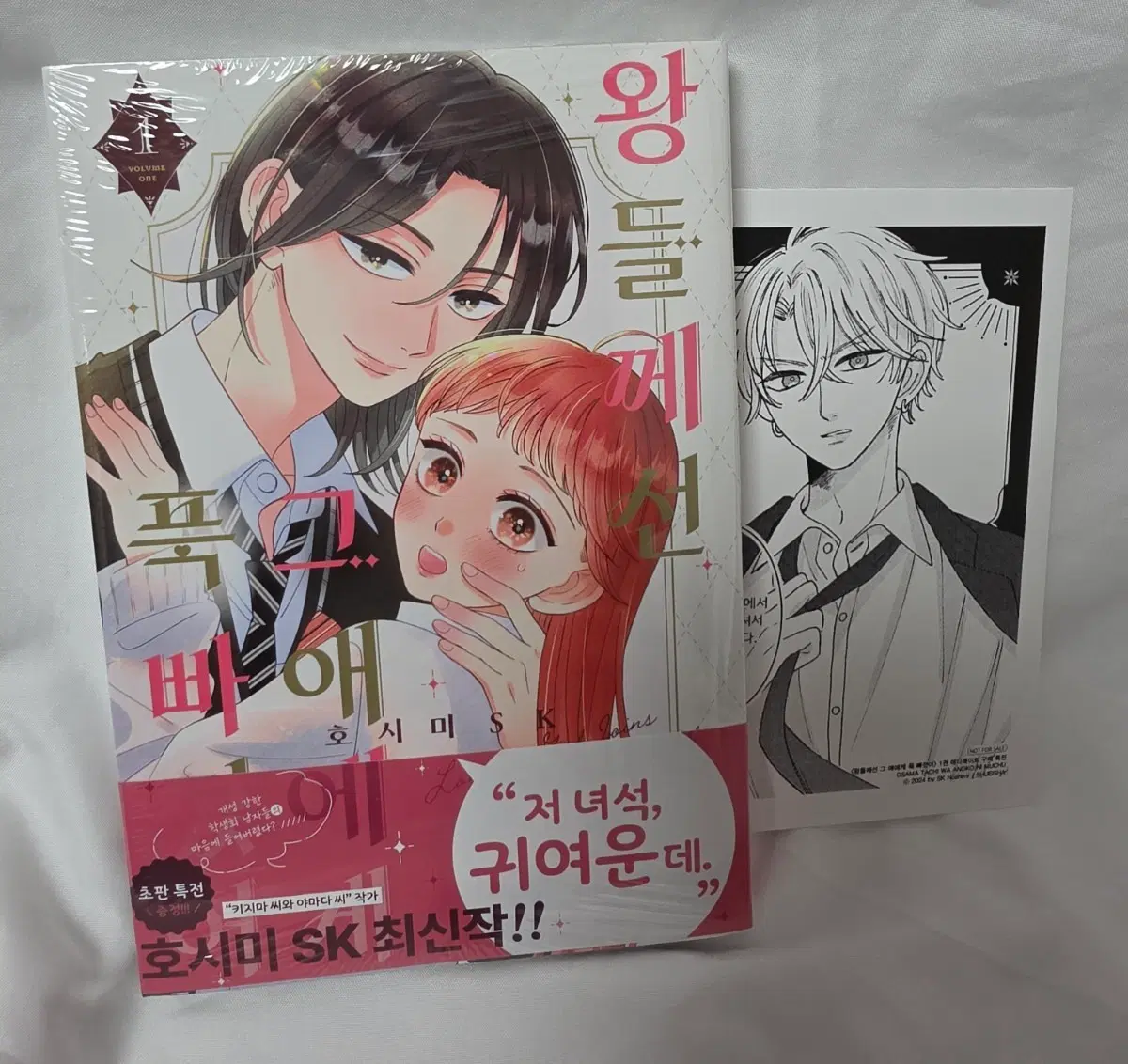 왕들께선 그 애에게 푹 빠졌어 1권 초판 미개봉+애니메이트 특전