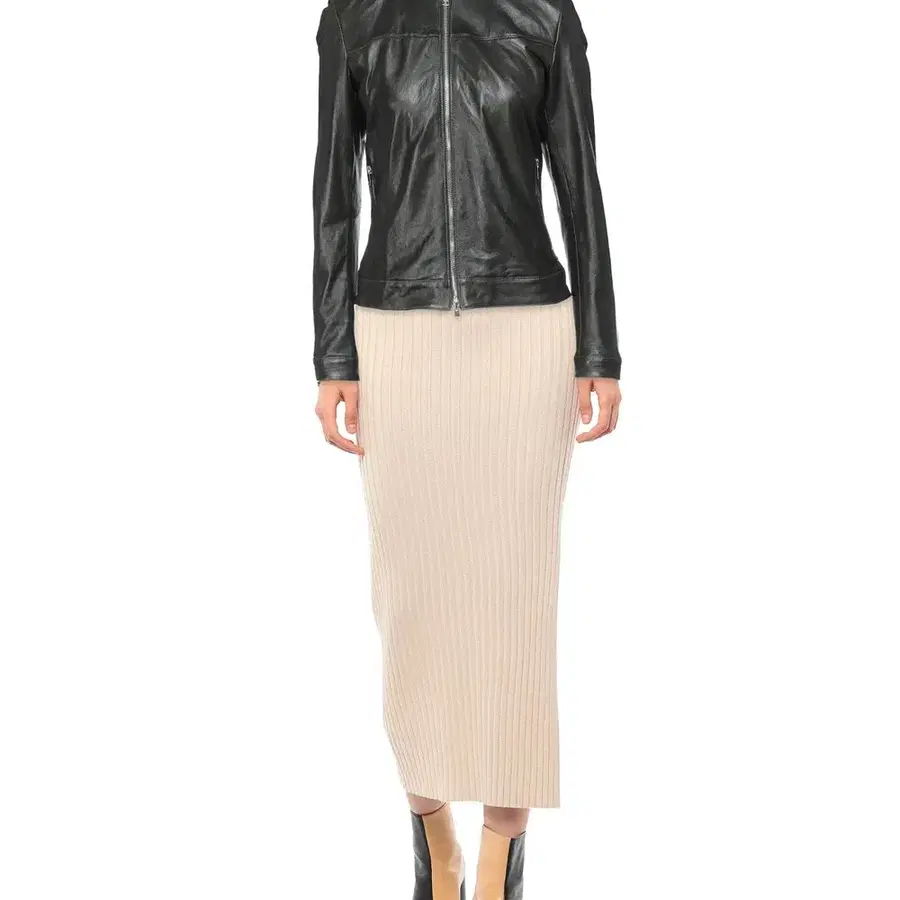 GIORGIO BRATO Round Neck Leather Biker