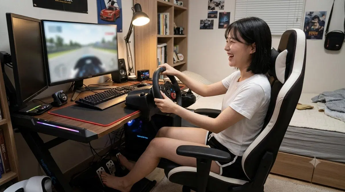 로지텍 레이싱휠 g923 쉬프터 없음