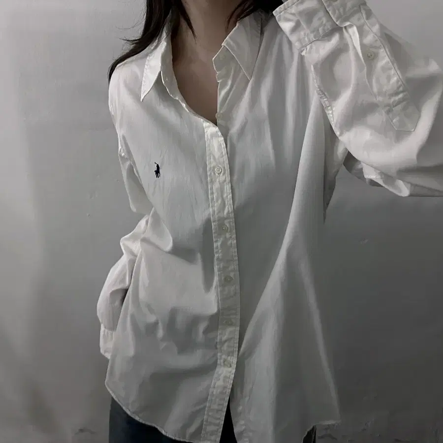 (L) 폴로 랄프로렌 셔츠 화이트