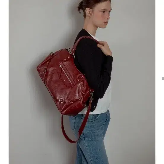 [상태최상/1회착] 아노에틱 ANC STUD RING BAG / 정가 179,000원