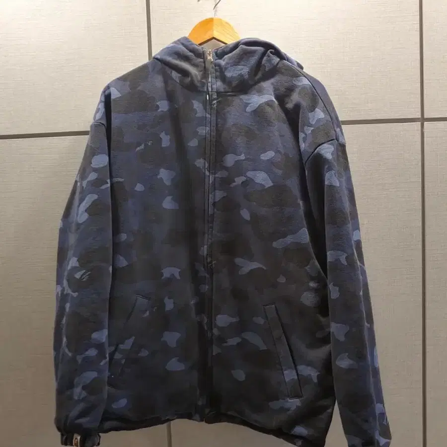 OG 00s 베이프 블루카모 미니에이프 리버시블 자켓 L