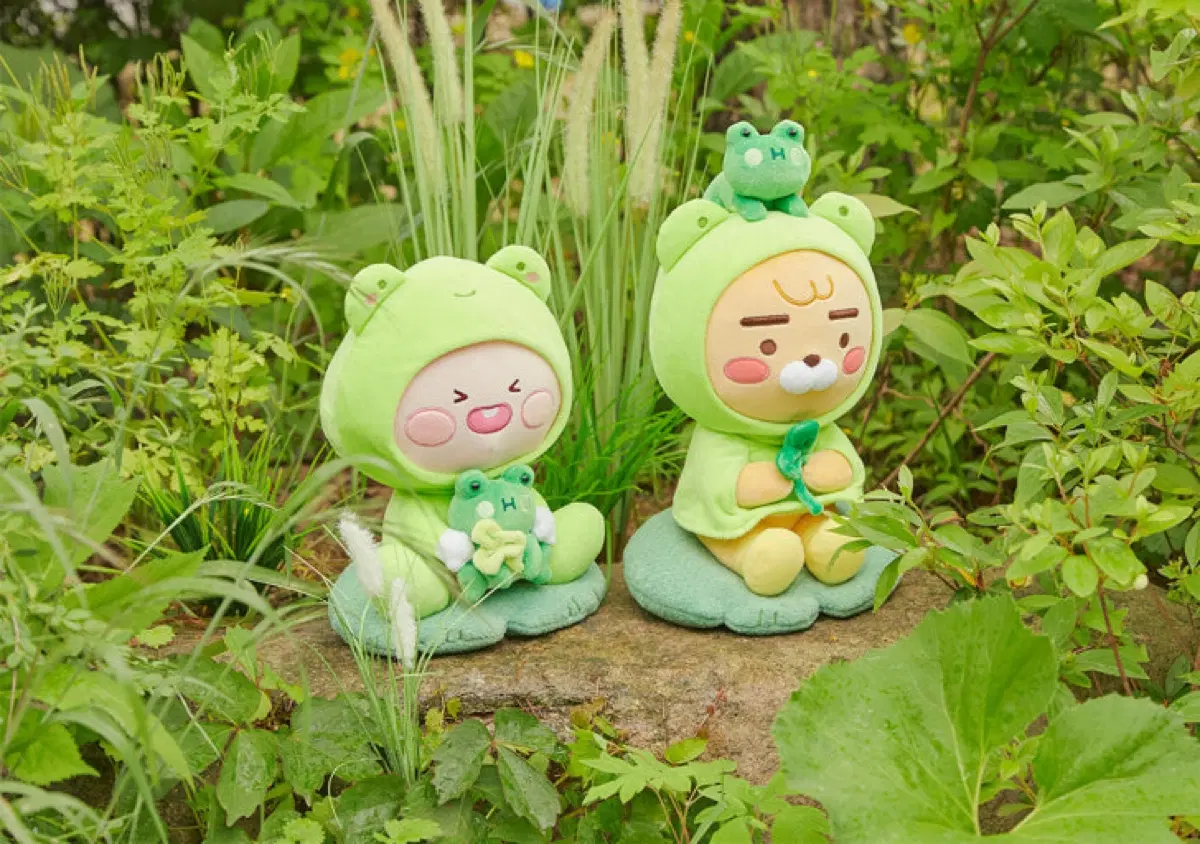카카오프렌즈 초록방학 개구리 라이언 인형 판매합니다