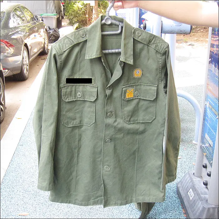 1987년 대한민국 육군 구형 민무늬 전투복 상의