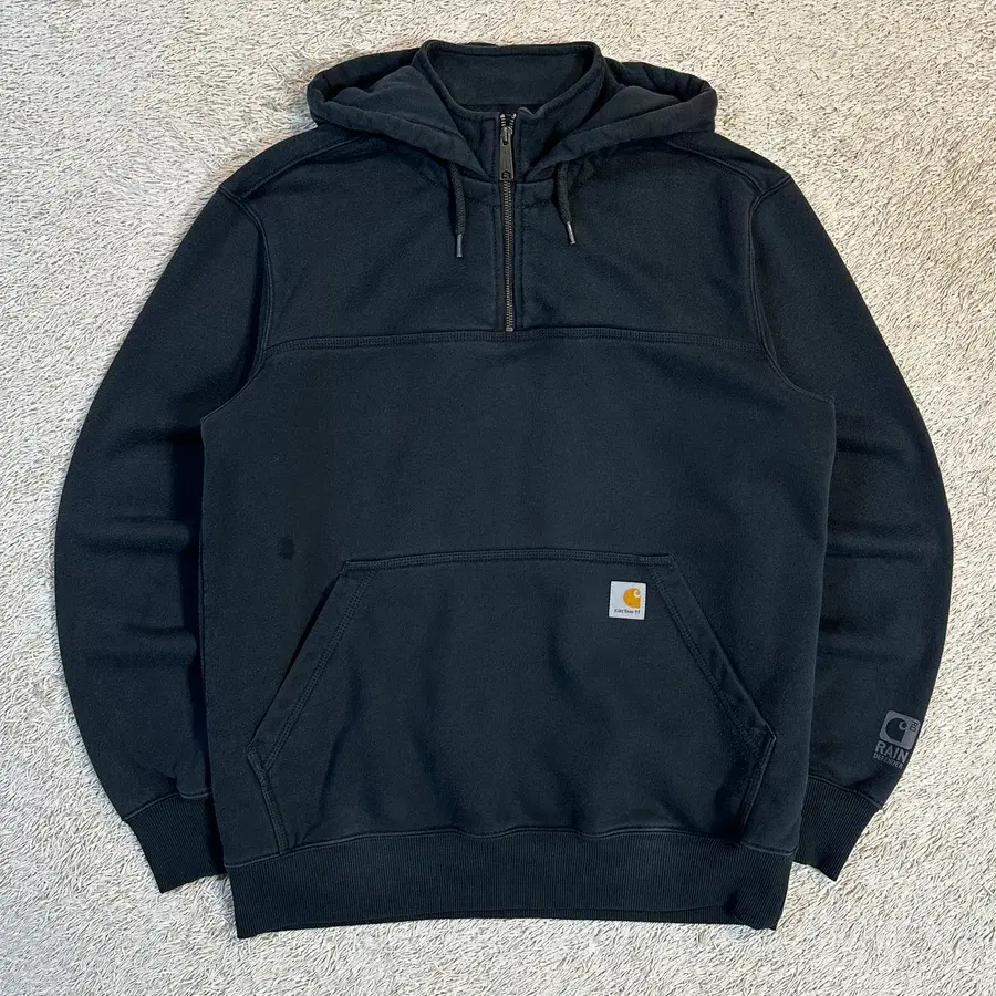 [해외 M] 칼하트 CARHARTT 레인디펜더 반집업 후드티 블랙