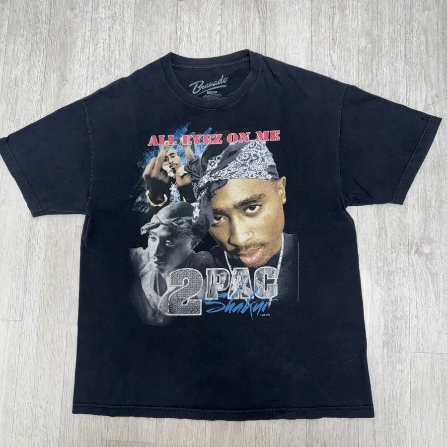 투팍 (2PAC) 브라바도 All Eyez On Me 반팔 티셔츠