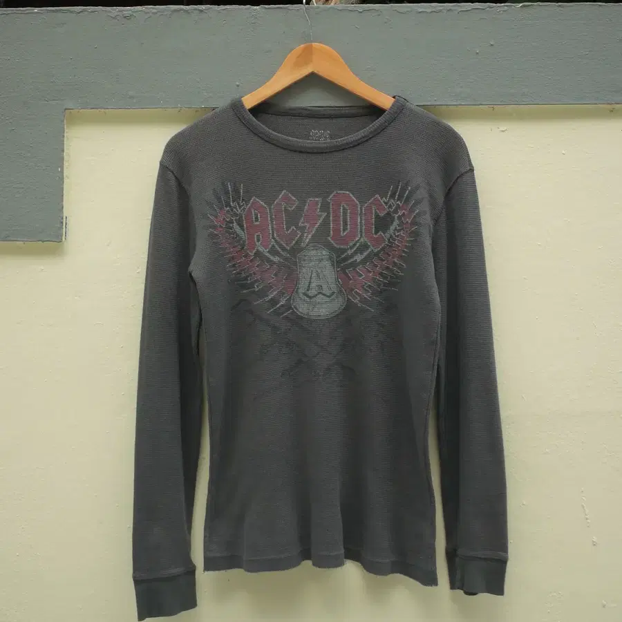 00s AC/DC 와플 긴팔 티셔츠