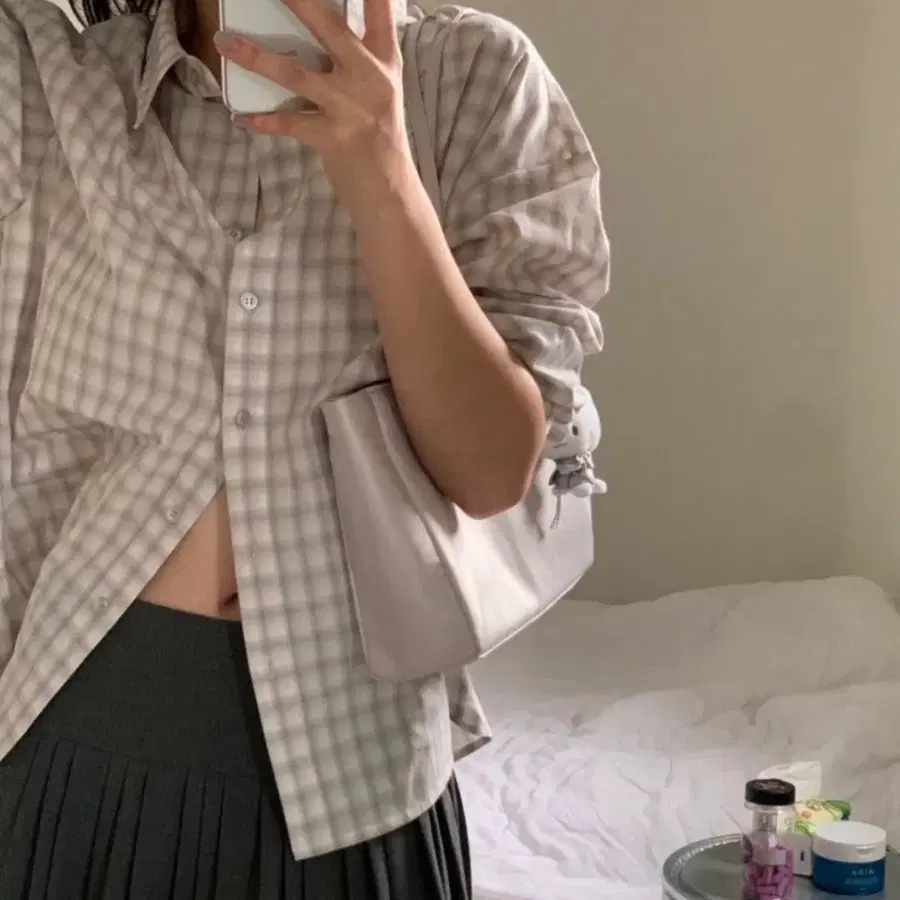 웨어웨더 paper check shirt (그레이)