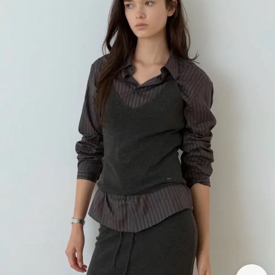 호와스 니트스커트+뷔스티에 Classic H-Line Knit Skirt + bustier (Charcoal)