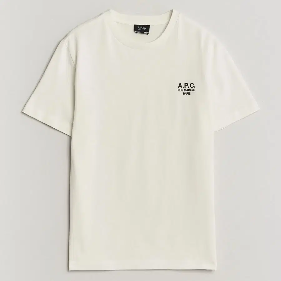 아페쎄 (A.P.C.) 뤼 마담 파리 로고 반팔 티셔츠 오프화이트 XS