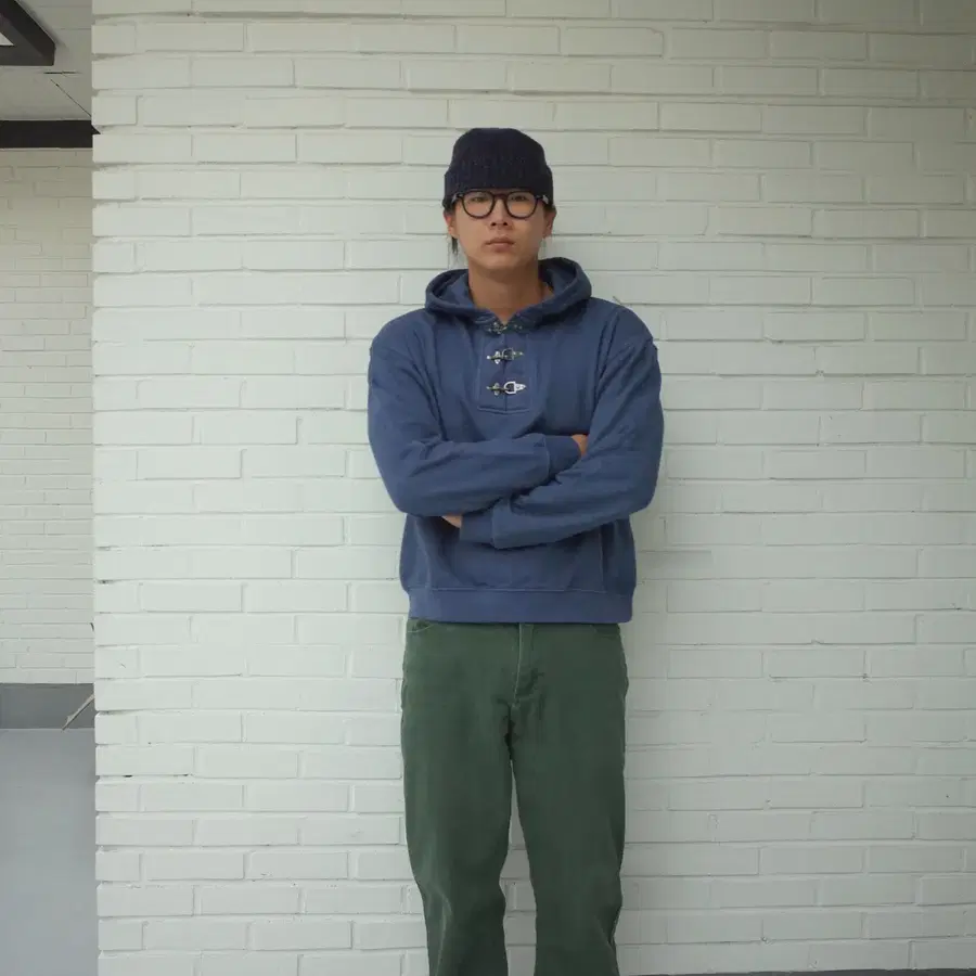 랭글러 스트레이트 그린 데님 팬츠