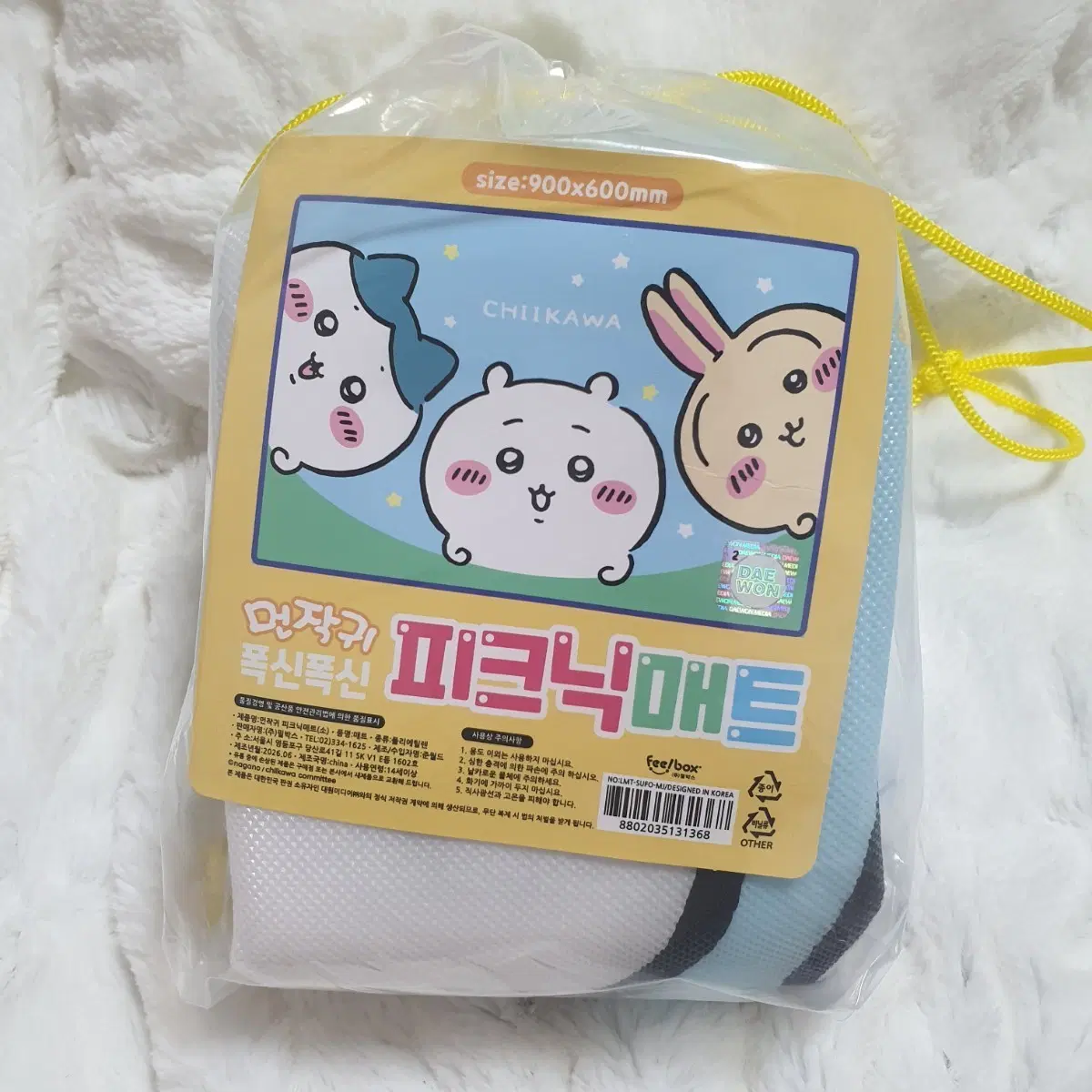 치이카와 먼작귀 폭신폭신 피크닉매트 900x600mm
