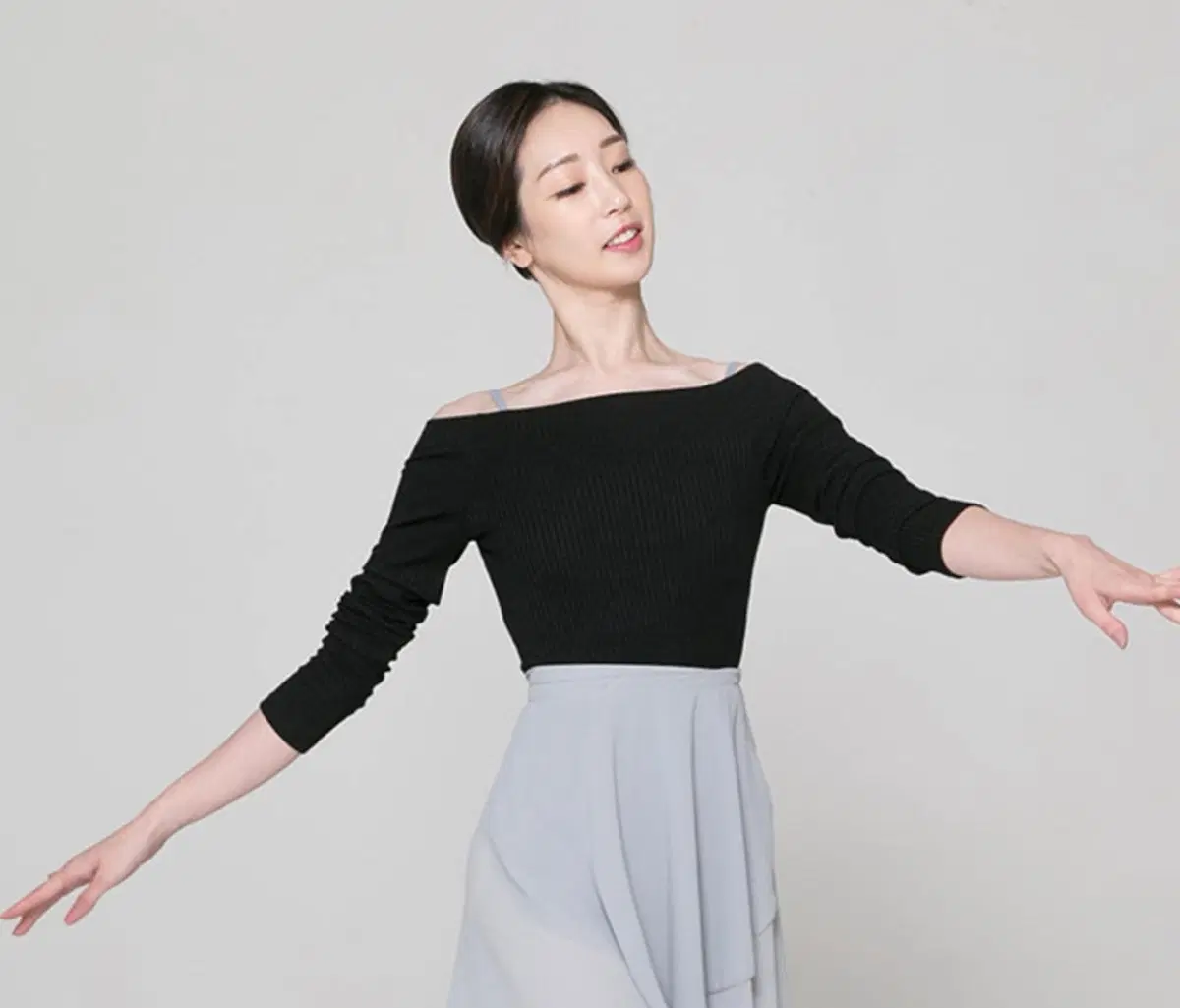 그랑바뜨망 성인발레복 골지워머 (블랙)