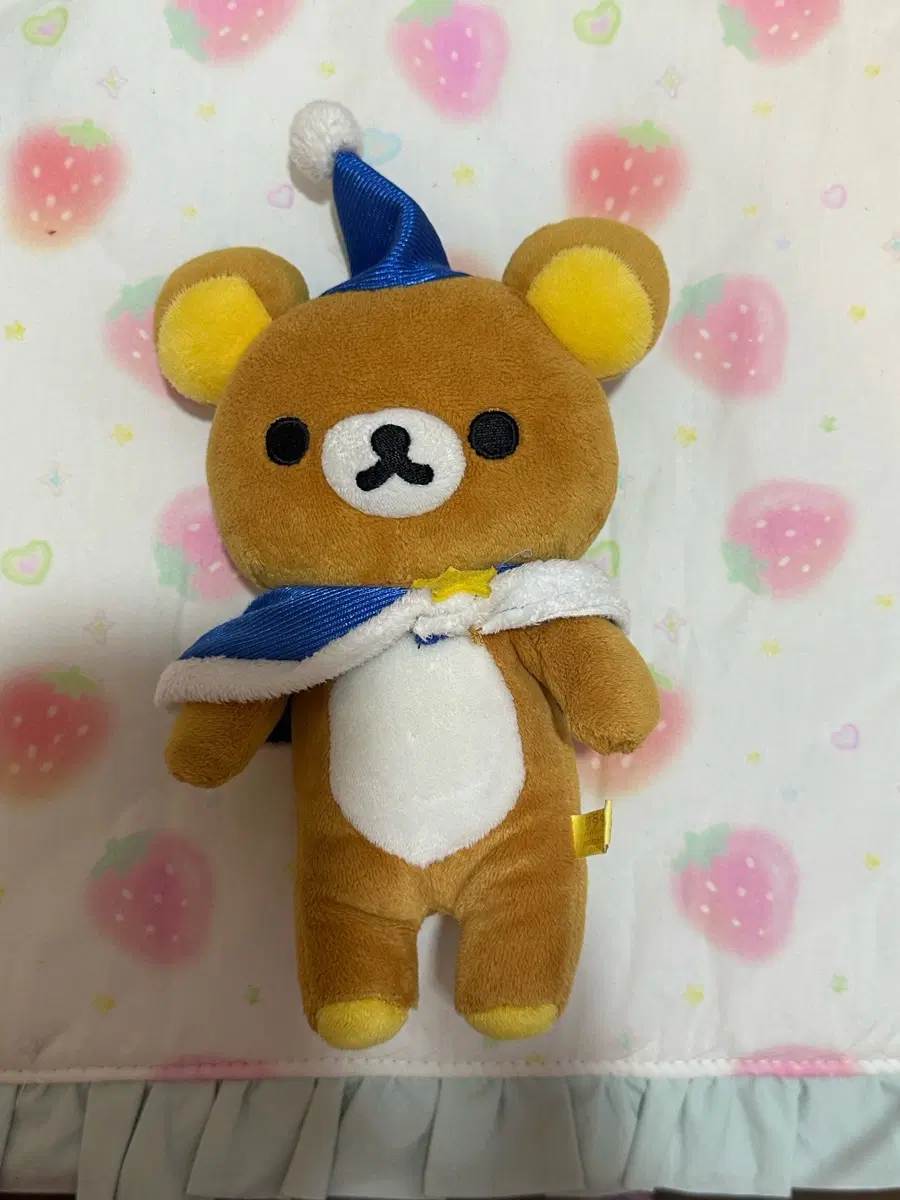 리락쿠마 기본 파란색망토 산타 인형