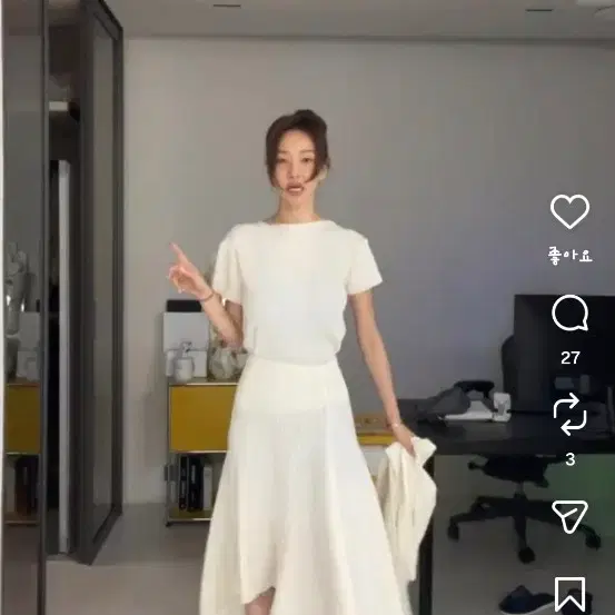 새상품 고걸 플리츠 원피스& 티셔츠 +롱 스커트