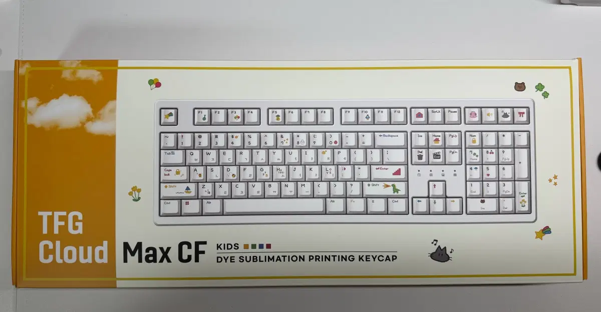 TFG Cloud Max CF 키즈 염료승화 키캡 저소음블루포각