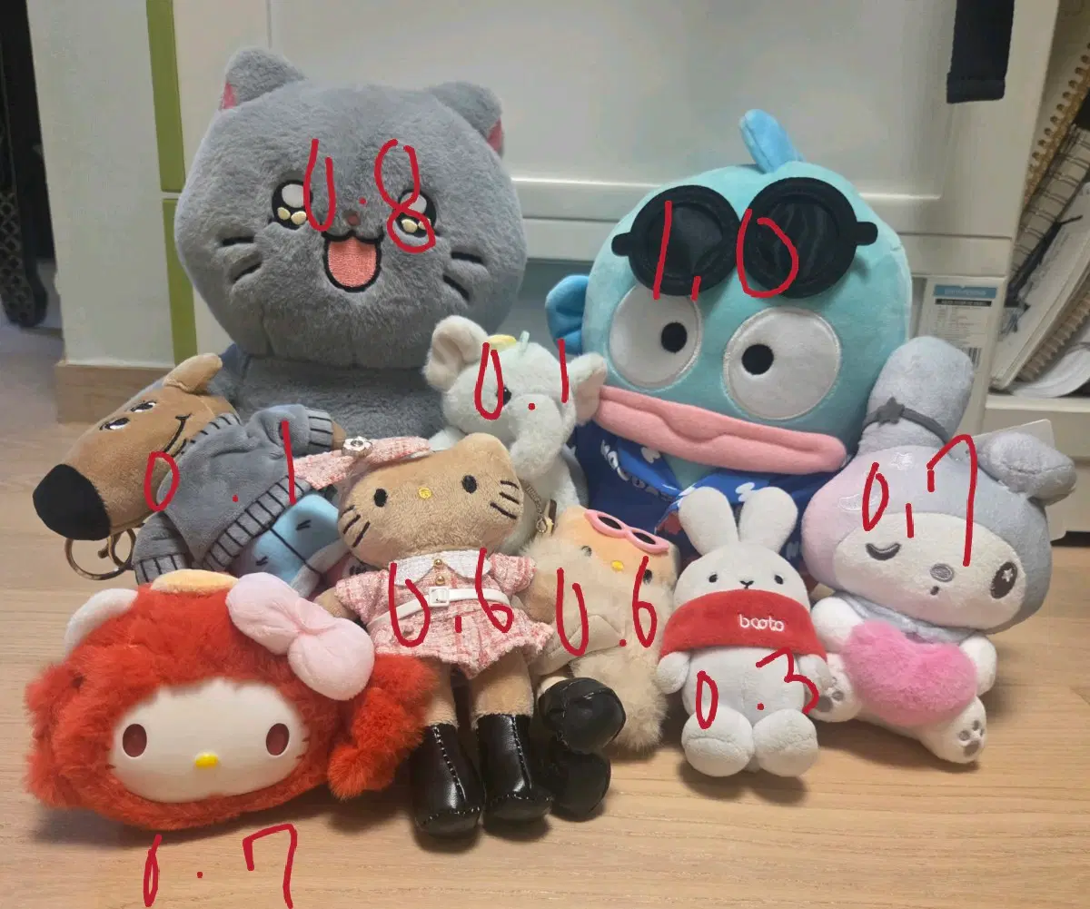 인형 판매합니다! (산리오 갸루 키티, 한교동, 마이멜로디, 냐한남자 영철)